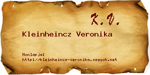 Kleinheincz Veronika névjegykártya